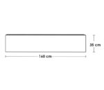 MDF Brown and White Tv Unit - 35 × 160 × 32 cm - Image 3