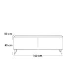 Mdf Coffee Table White and Brown - 45 X 50 X 100 Cm - Image 2