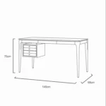 Sleek Wood Office Desk - Image 6