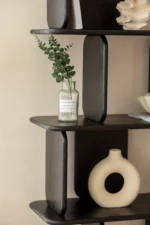 Lunova Dark Wooden Bookcase - Image 3