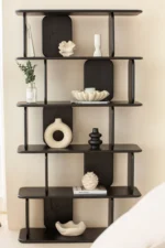 Lunova Dark Wooden Bookcase - Image 2
